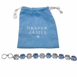 Draper James silver, white and blue stone 7 inch bracelet. Beautiful!